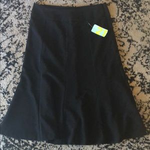 Black A-line skirt